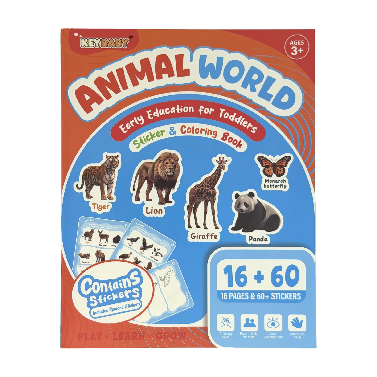 Livro de Adesivos e Colorir – Mundo Animal