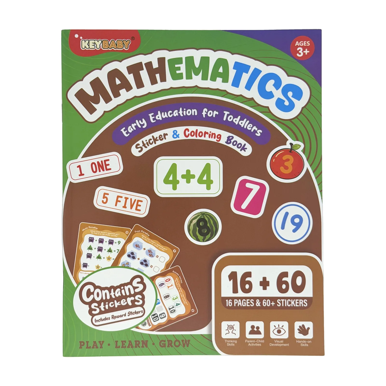 Livro de Adesivos e Colorir – Matemática